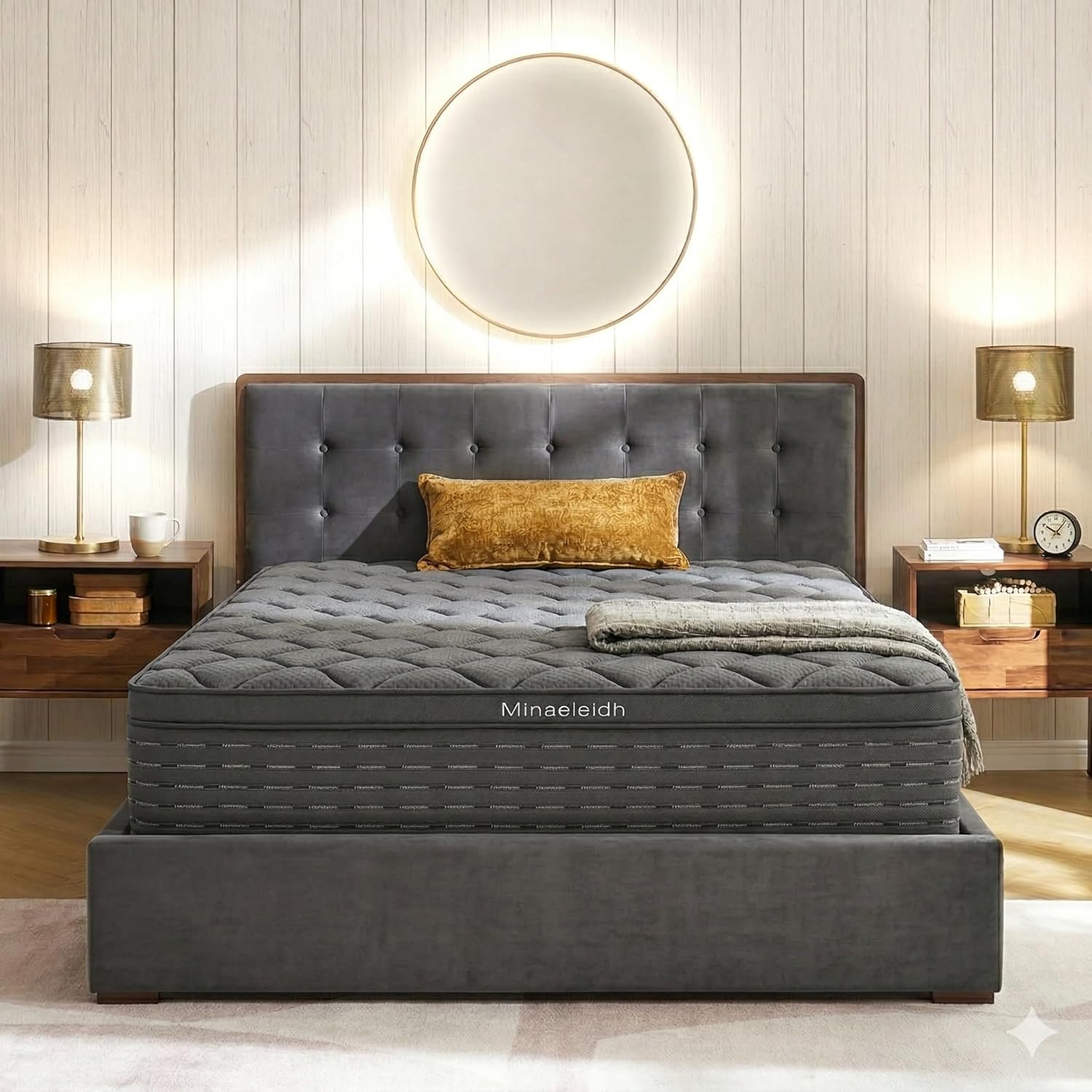 King Mattress 14 Inch,Hybrid Mattress in a Box with Memory Foam & Individually Pocketed Springs,Extra High-Density Foam Layer,Plush Medium Firm for Back Pain Relief,CertiPUR-US