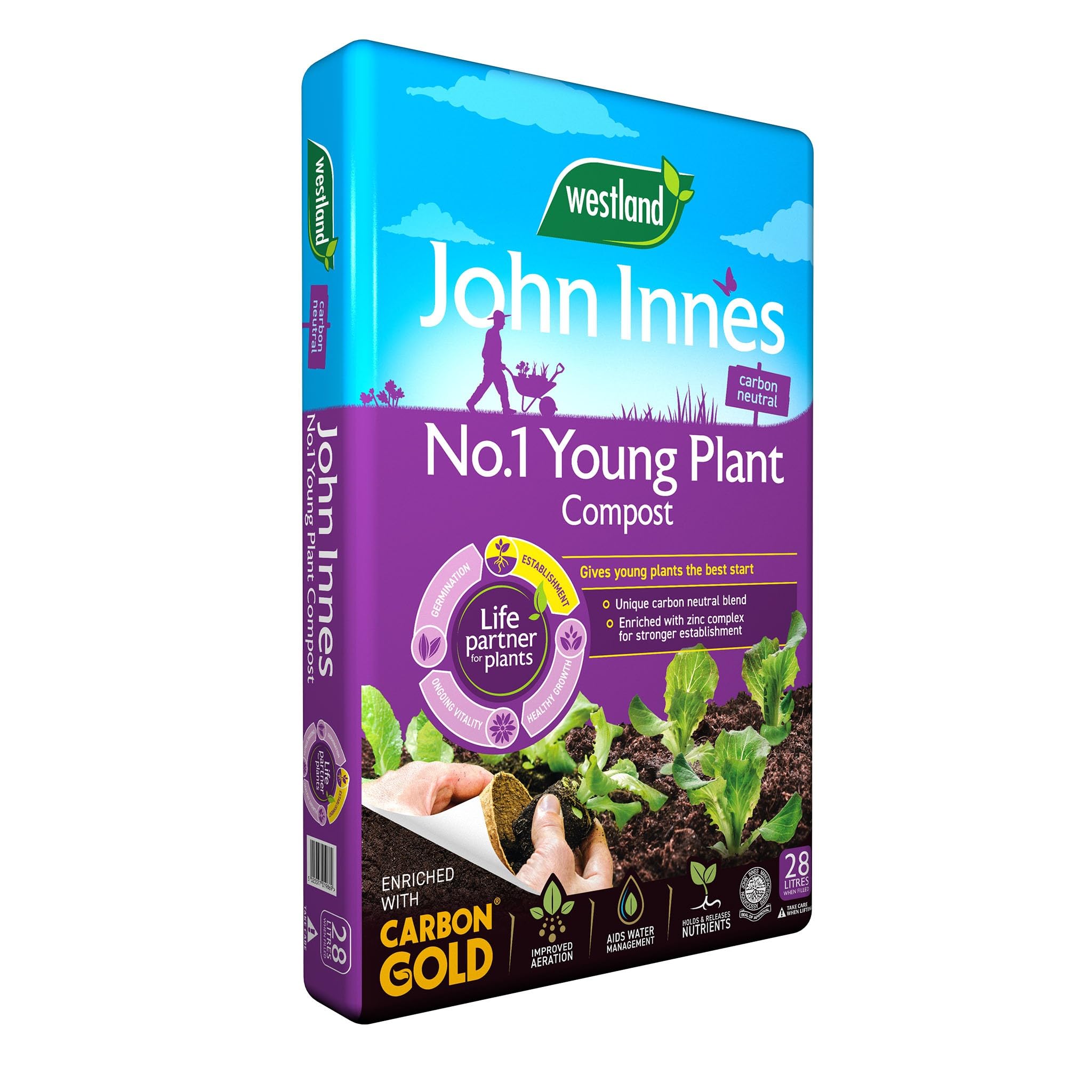 John Innes Peat Free No.1 Young Plant Compost 28L