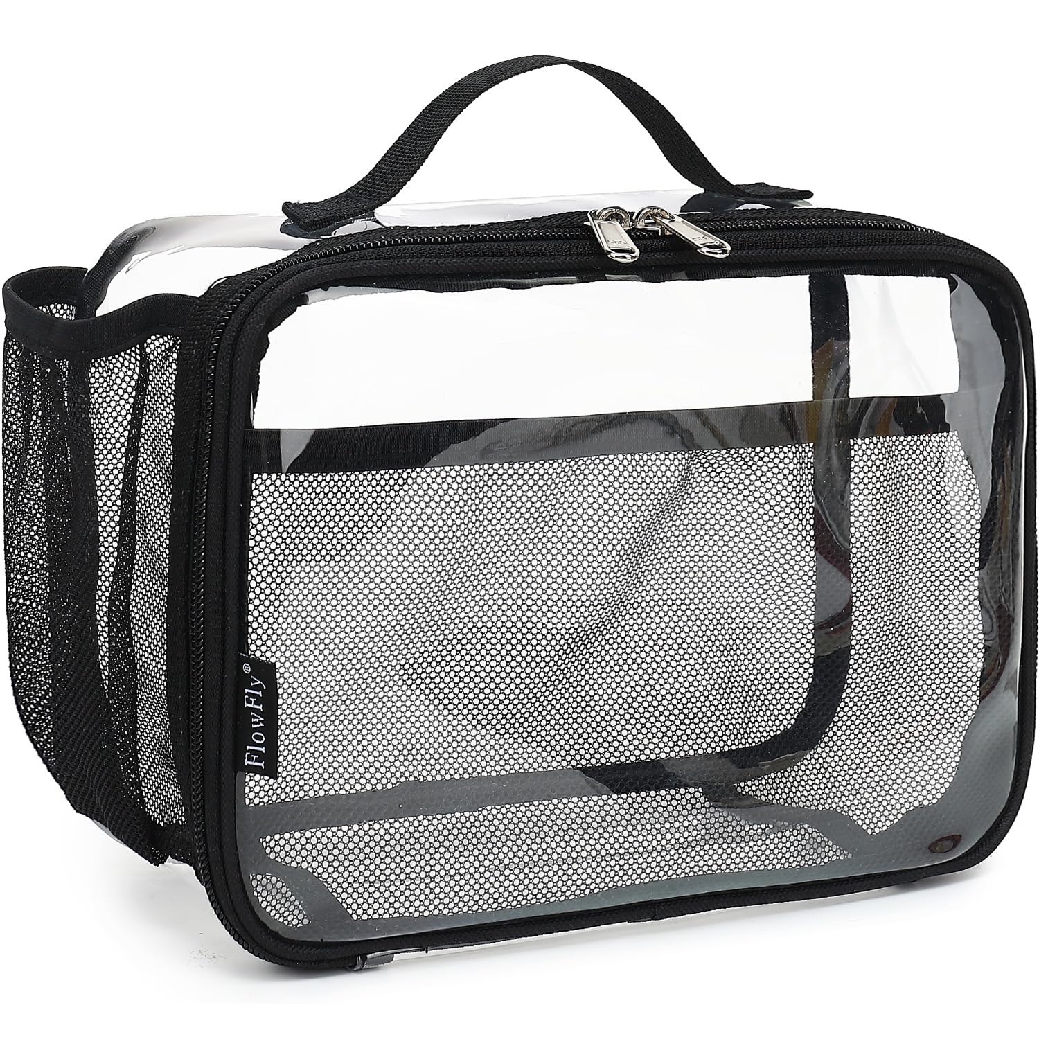 FlowFly Kids Lunch box Insulated Soft Bag Mini Cooler Back to School Thermal Meal Tote Kit for Girls, Boys,Clear