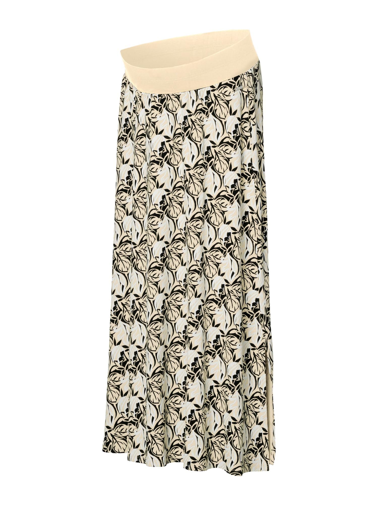 ESPRIT Maternity Damen Skirt Jersey Long Under The Belly Allover Print Rock