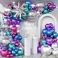 ⠀*⠀様 22.12 balloon apartment CD Amazon.com: HKYOOD Disco Balloons Garland Arch Kit - 22 18