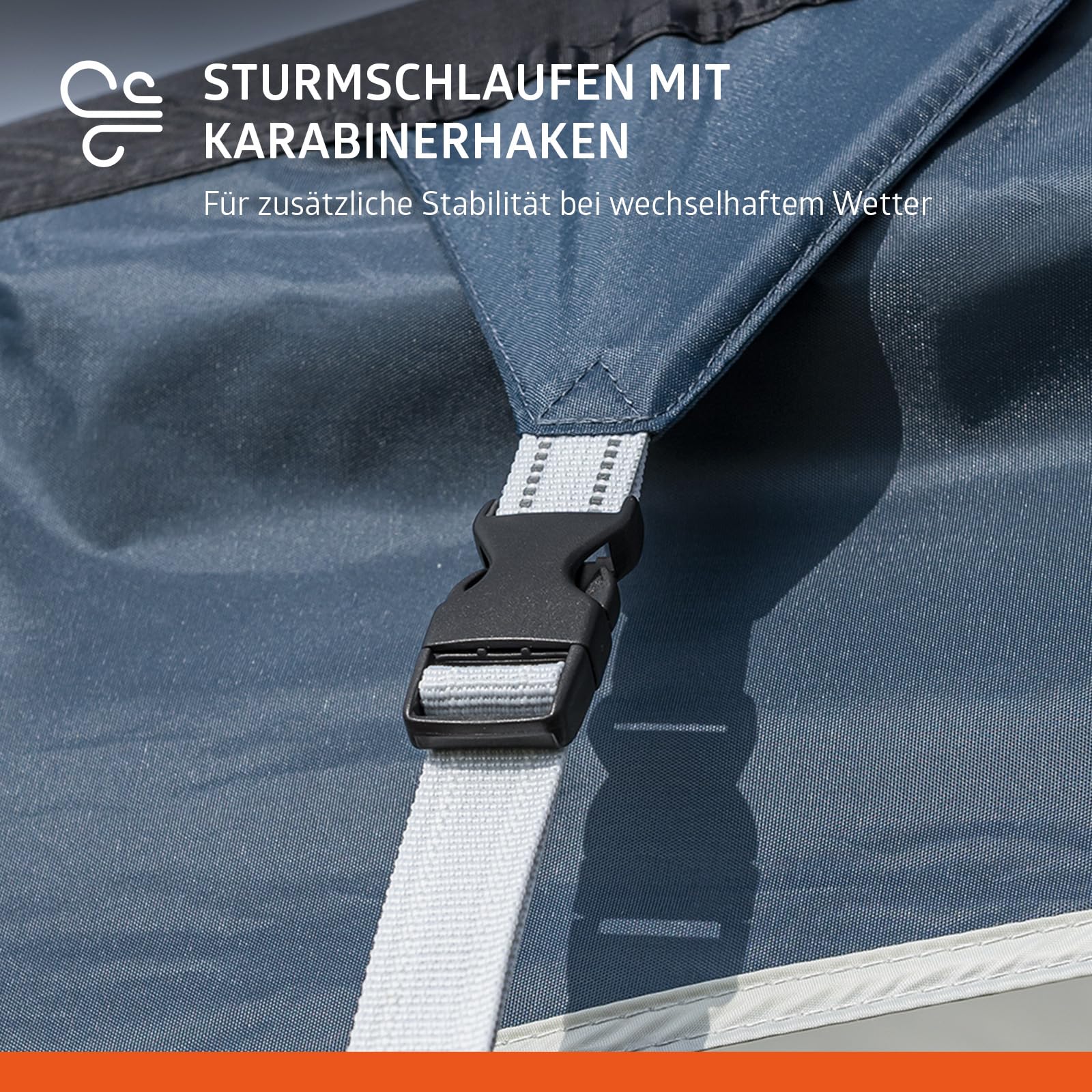 Campout Aufblasbares Vorzelt für Wohnwagen & Wohnmobil – 300 x 250 cm – 3000 mm Wassersäule – Anbauhöhe 235-250 cm – Aufbau in 15 Min – Inkl. Pumpe & Sturmabspannleinen