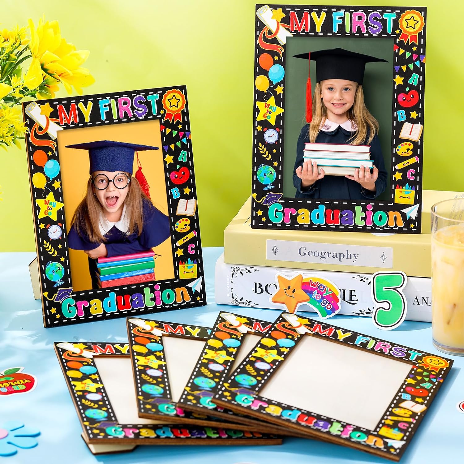 Weysat 12 Pcs Preschool Graduation Picture Frames 4x6 Wooden My First Kindergarten Graduation Picture Frame 2026 Vertical Pre-k Photo Holder Gifts for Boys Girls Son Graduates