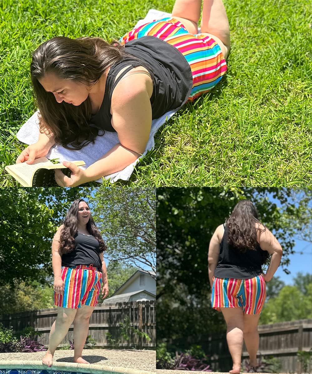 TIYOMI Plus Size Shorts for Women Drawstring Pants Elastic Waist Pocketed Summer Shorts XL-5XL - Image 2