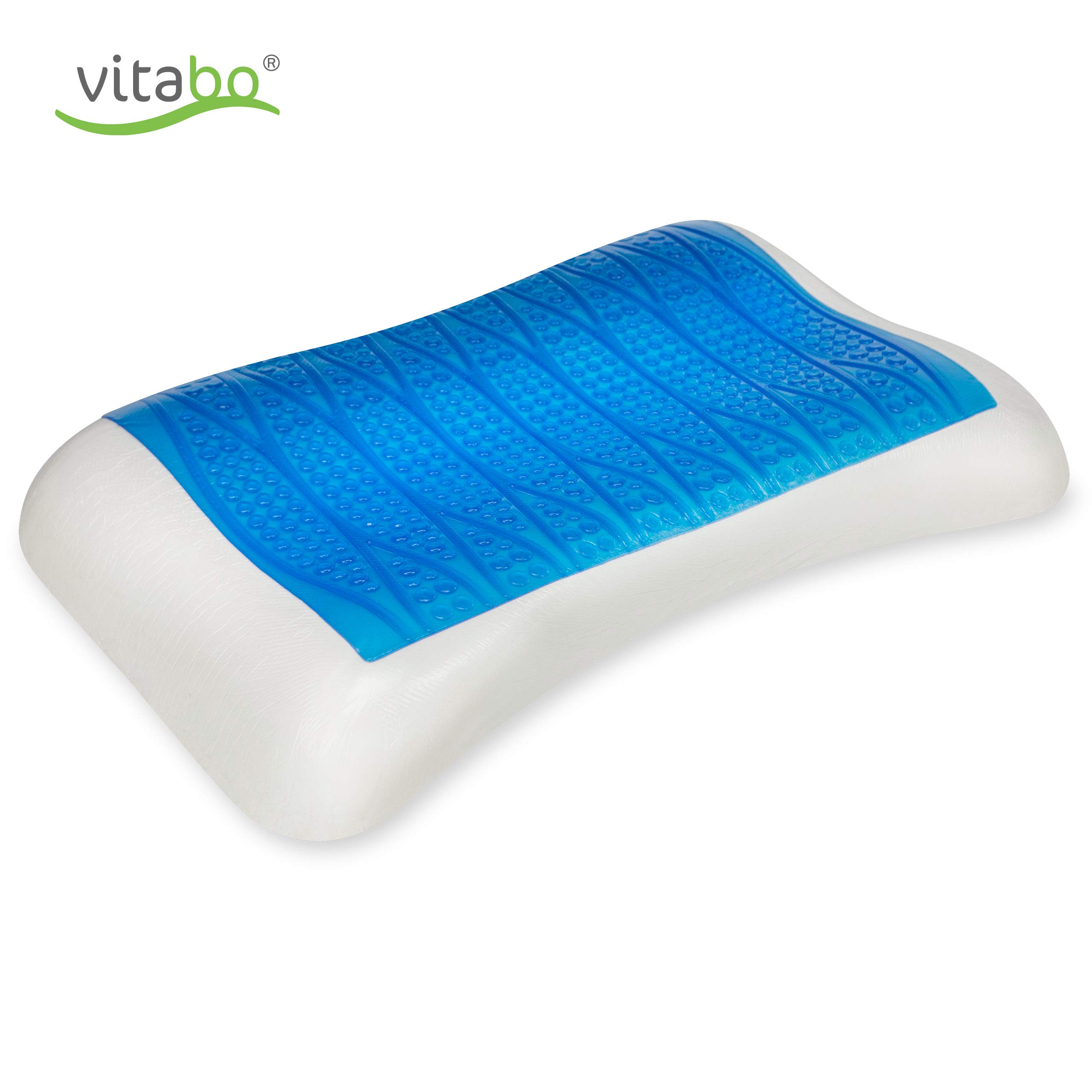 Oreiller confortable avec gel rafraîchissant I Coussin de positionnement latéral ergonomique Coussin de nuque – Mousse viscoélastique 100 % Lyocell