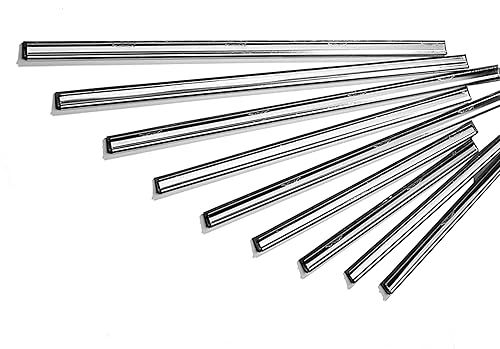 Ettore 1188 Master - Canal recortado de acero inoxidable con goma, 22 pulgadas (paquete de 12)