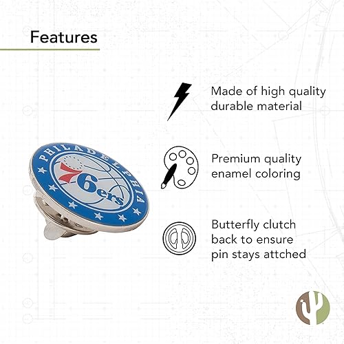 Vista 48 de Desert Cactus NBA Lapel Pin National Basketball Association Eastern Team Decorative Collectible Accessory Enamel Metal