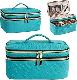 AMOIGEE Bolsa de maquillaje grande, organizad...