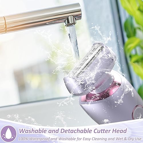 Miniatura 7 de Afeitadora eléctrica para mujer, afeitadora eléctrica para mujer, impermeable, húmeda o seca, para piernas debajo de los brazos, área privada,