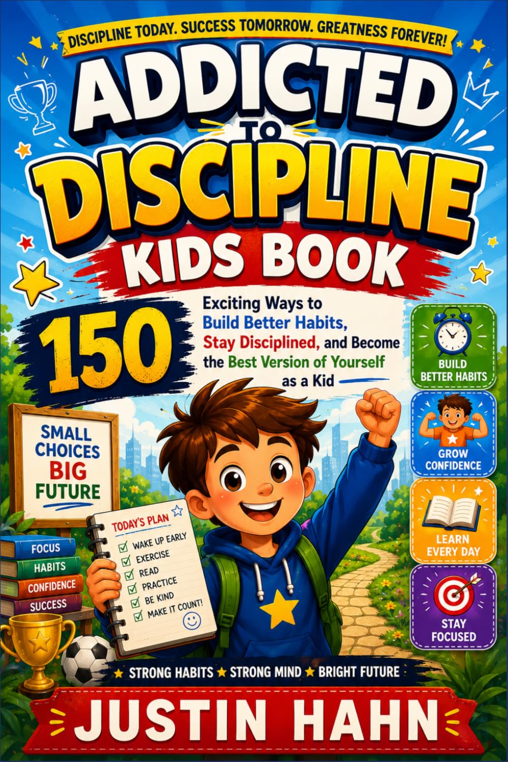 ADDICTED TO DISCIPLINE KIDS BOOK: 150 Exciting Ways to Build Better Habits, Stay Disciplined, and Become the Best Version of Yourself as a Kid