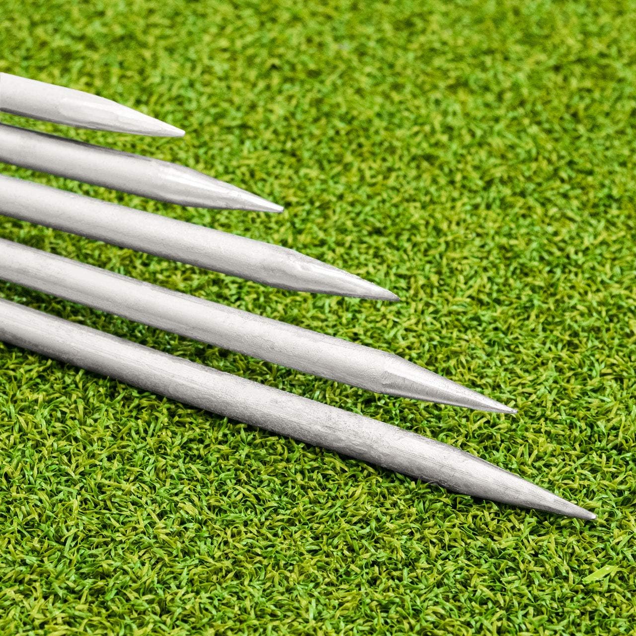 Line Marking Stakes [10 Pack] | Survey Stakes for Sports Field Line Marking | Sports Pitch Line Marking Stake Set | Steel Peg Stakes | Steel Pegs for Outdoors