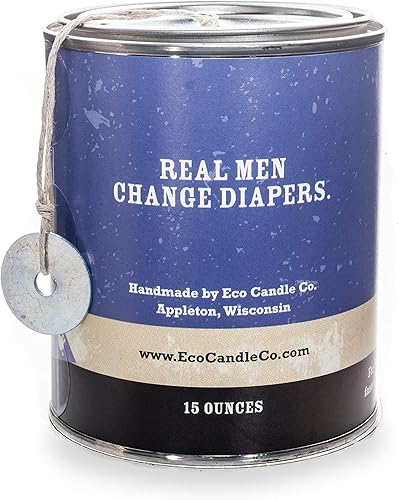 Miniatura 2 de Eco Candle Co. The Mandle - Vela de soja para hombres, aromas de lavanda, vainilla y polvo de bebé, Mr. Mom, lata de pintura de 15 onzas, 100% cera