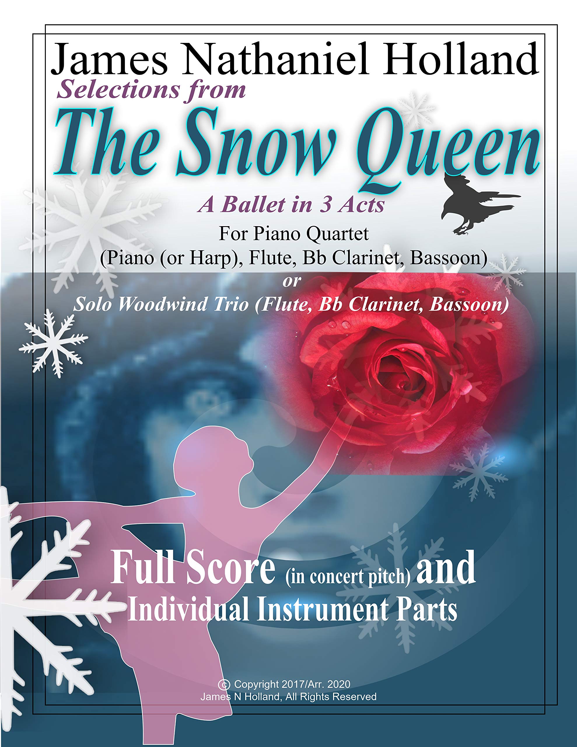 Partition de quatuor Selections from the Snow Queen avec clarinette et basson