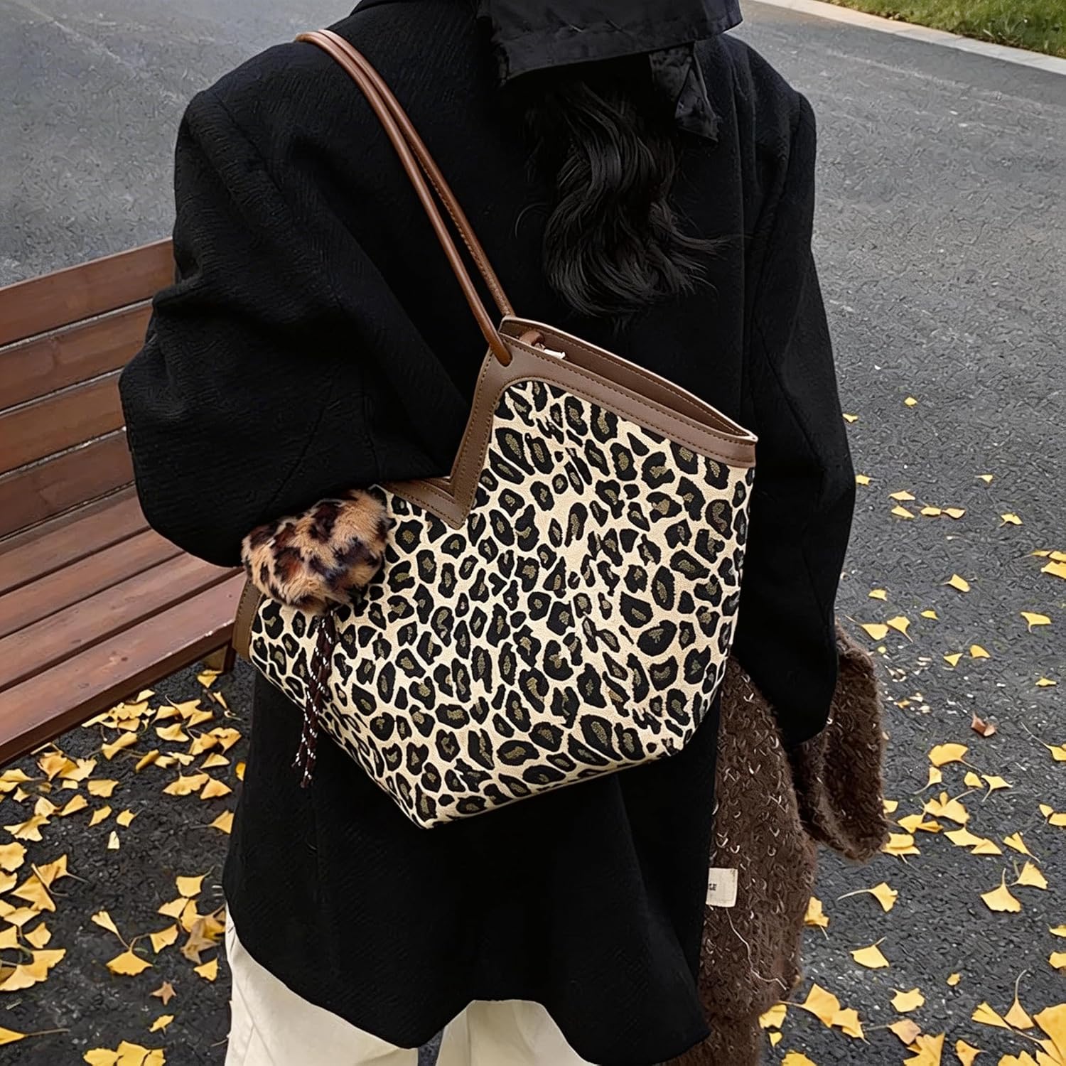 Women's Leopard Print Hobo Bag Set with Wristlet – PU Leather Casual Shoulder Crossbody Purse for Daily Use, Work & Travel