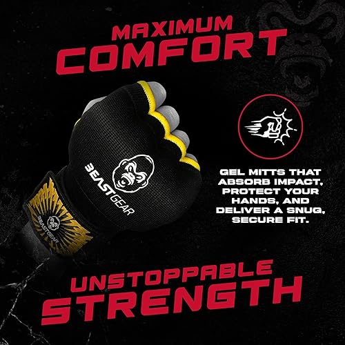 Miniatura 2 de Beast Gear Vendas de mano para guantes de boxeo  Vendas rápidas de gel interior para hombres y mujeres para deportes de combate, artes marciales