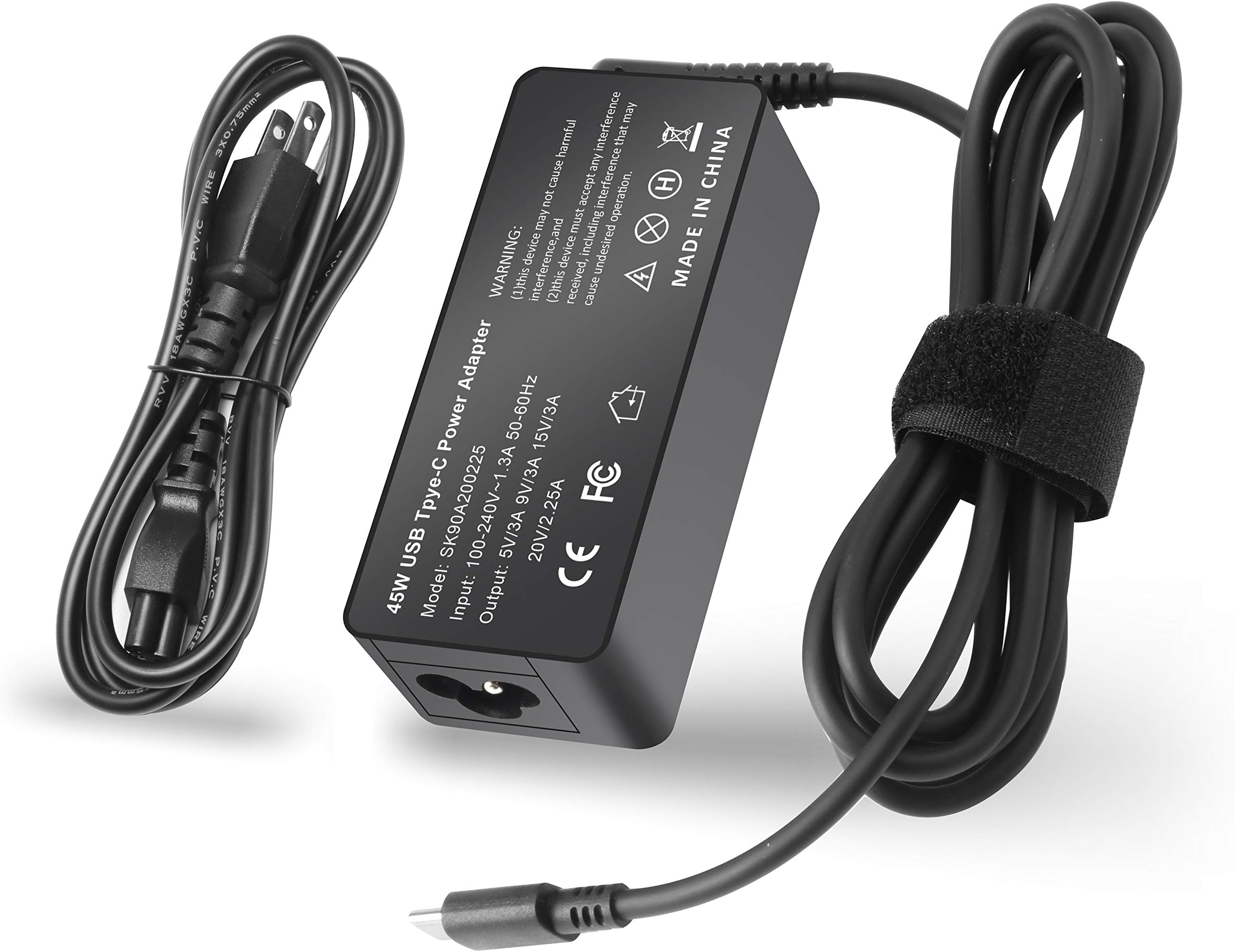 USB Type C Chromebook Charger 45W Widely Universal Compatible for Lenovo HP Dell Acer Asus Samsung Google Laptop Adapter Fast Charging Power Supply Cord