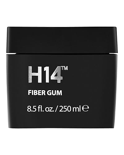 H14 Goma de mascar de fibra para hombre, 3.38 onzas  3.4 fl oz, crema de peinado de fijación media con cera de abeja y almidón de maíz, fibra
