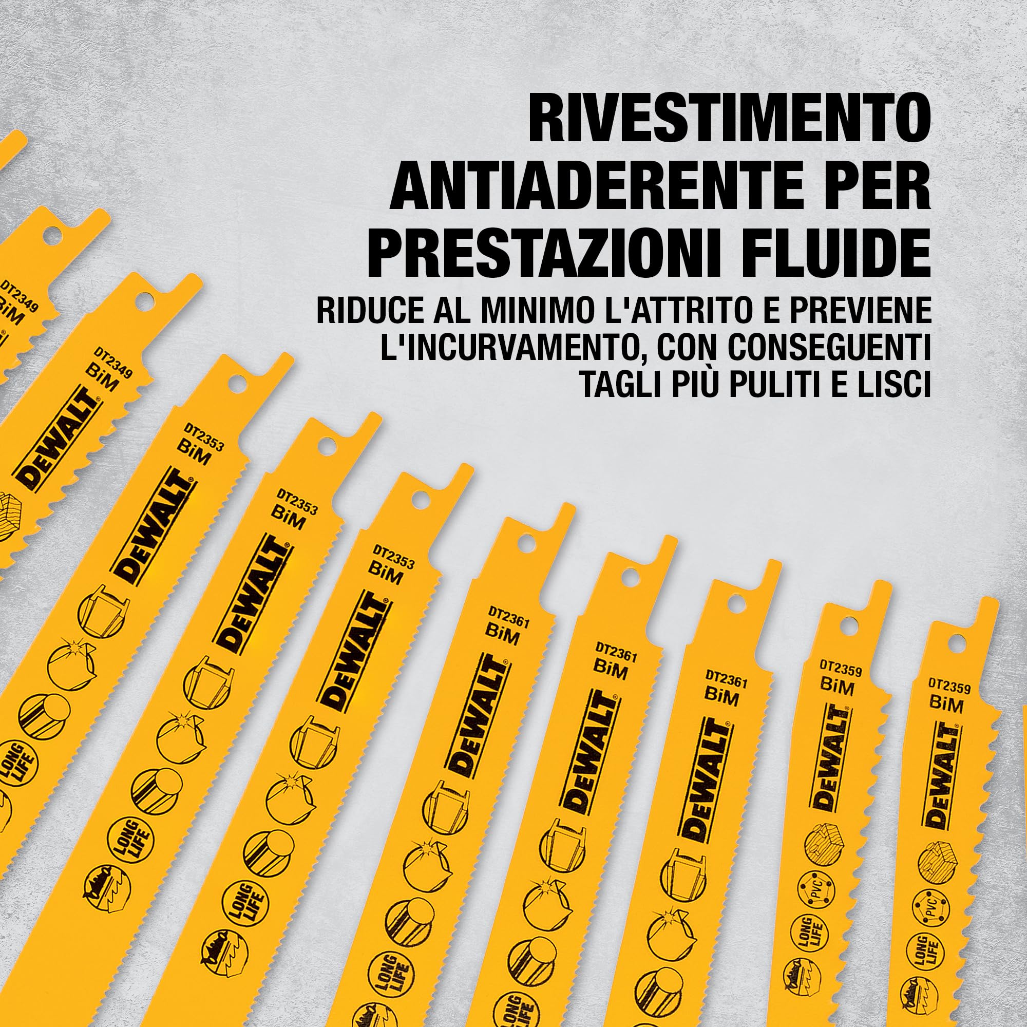 DEWALT Set di lame alternative bimetalliche miste e custodia (12 pz.), DT2445-QZ