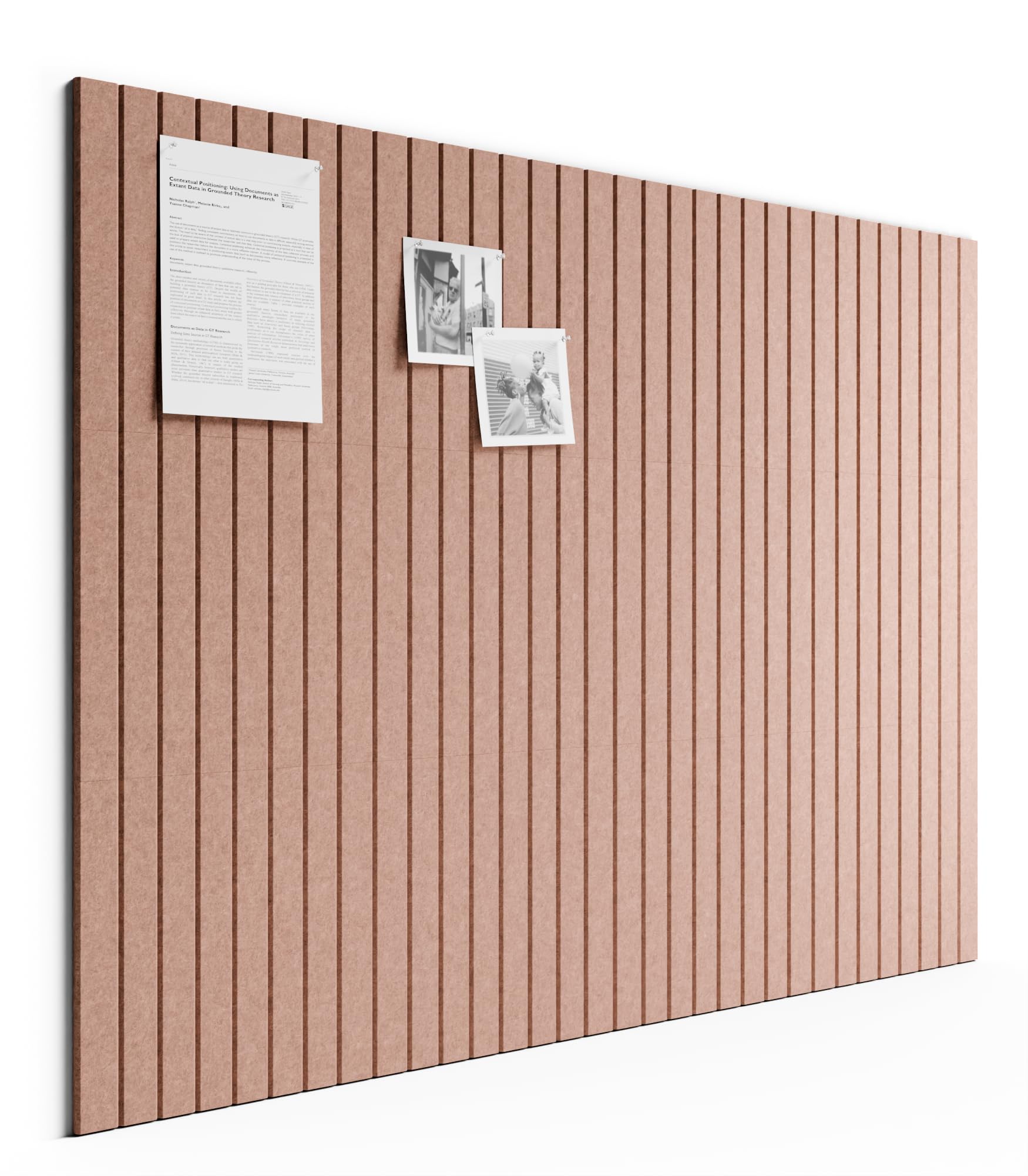 Bumusty 12er-Pack Filz-Pinnwand Lamellen-Optik 120 x 90cm,Alternative zu Korktafel,Inkl.70 Klebestreifen,Memoboard,Fotowand & Visionboard Für Büro,Kinderzimmer & Klassenzimmer