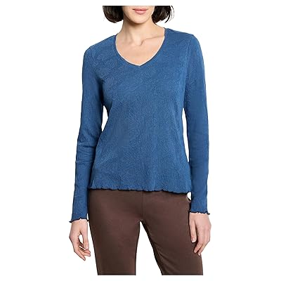 NIC+ZOE Lace Knit V Neck T Shirt Women