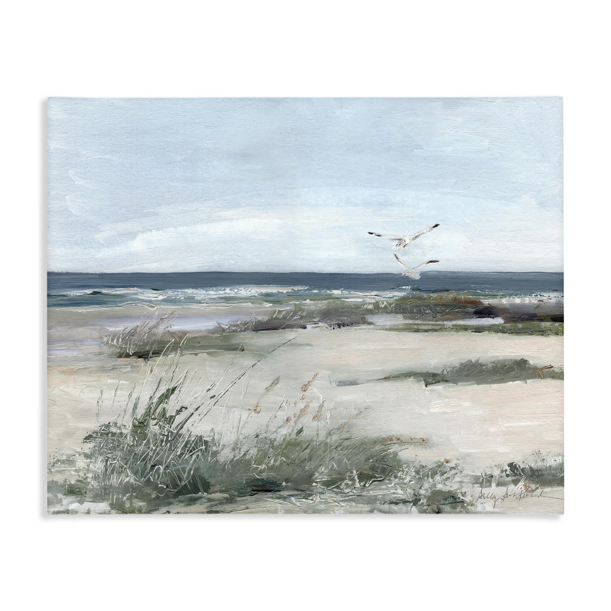 Stupell Industries Unframed 'Seagull Pair Over Waves'| Canvas Art