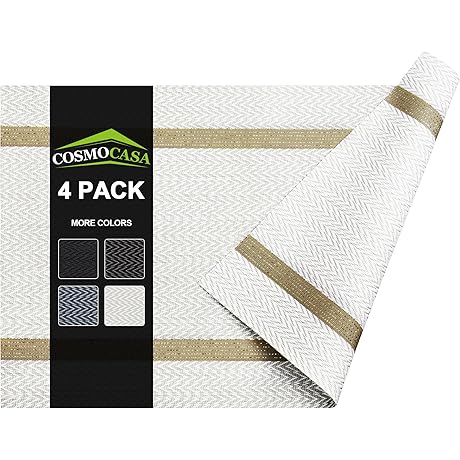 Premium Reversible Dining Place Mats - Set of 4