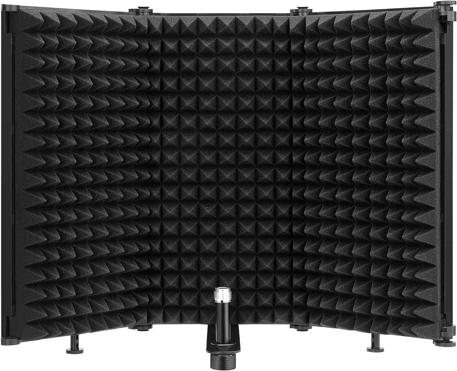 YGM Acoustic Foams® Portable 3 Panel Foldable Isolation Shield for Microphone (For Youtubers and Musicians)