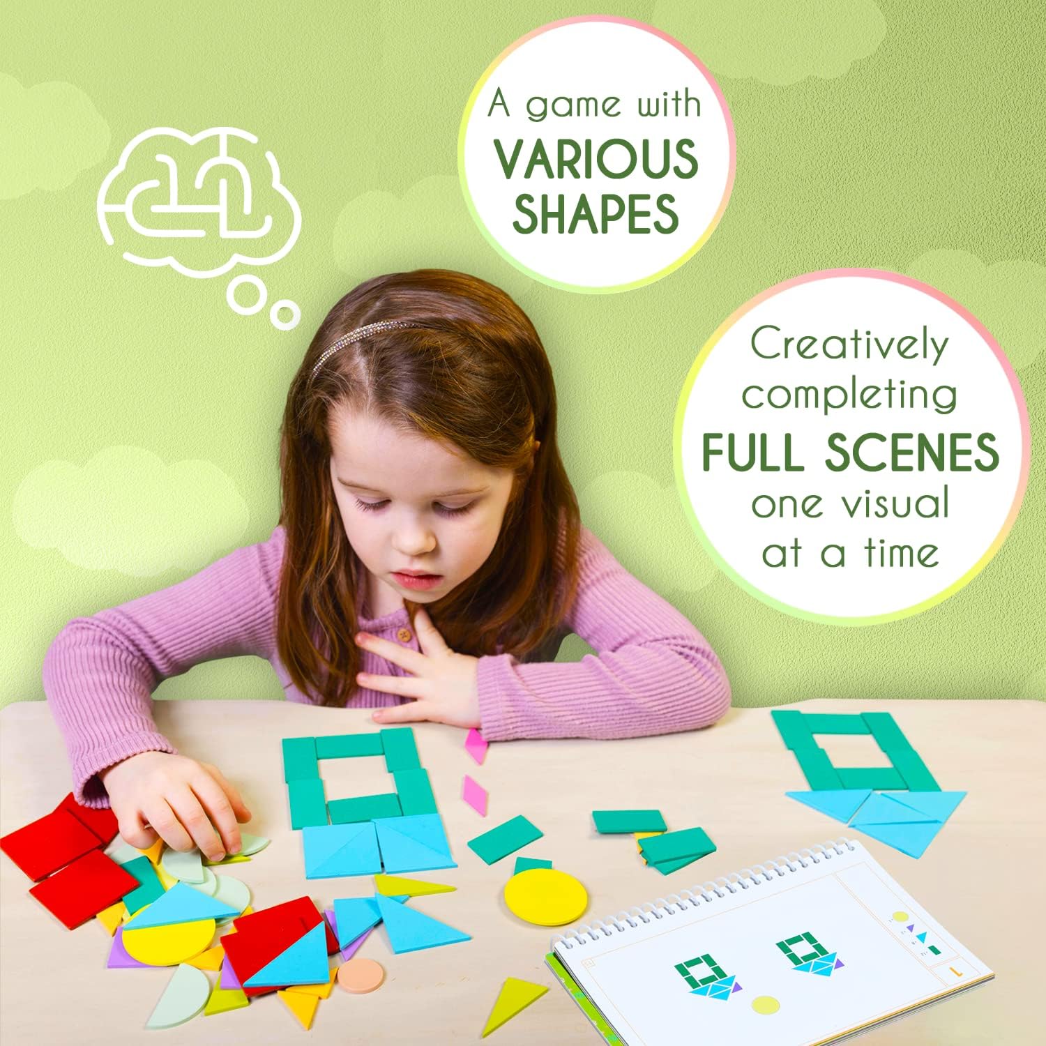 ARTitect Kids Games Pattern Blocks- is A Shapes Puzzle Tangram and Montessori Toys, Great for Preschool Learning Activities, Puzzles for Kids Ages 4-8, Class & Birthday Gifts for Boy & Girl Ages 3-8 : Toys & Games
