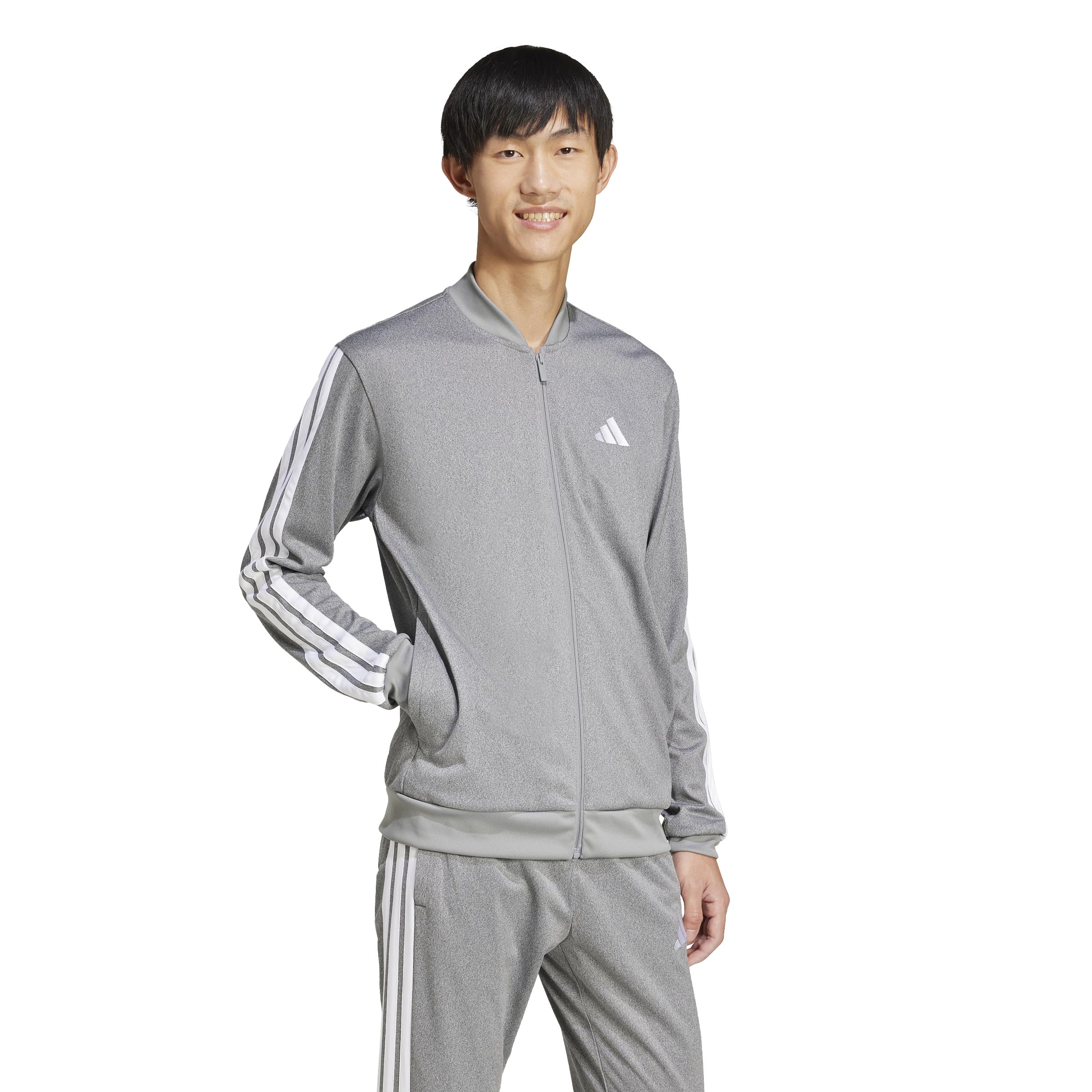 adidas Tricot Regular Fit Track Top Melange Sudadera Hombre (Pack de 1)