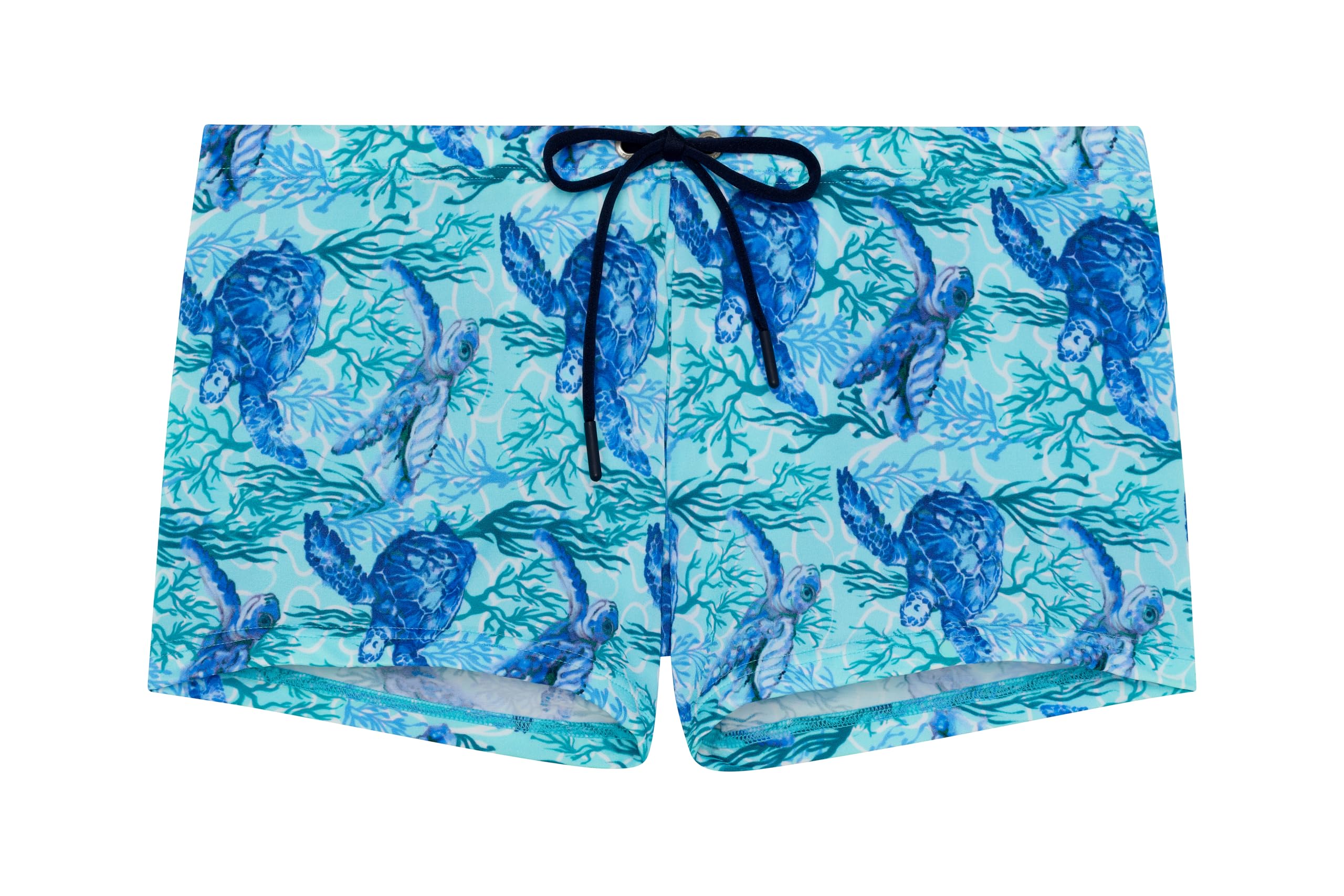 Hom - TARTANE Swim Trunks, Blue Print, S
