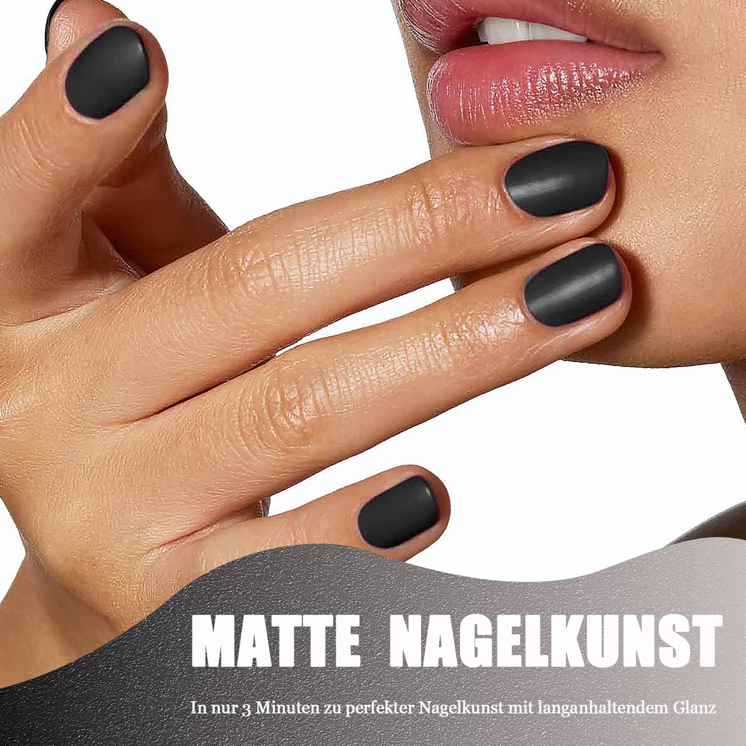 Czarne matowe lakiery do paznokci – szybkoschnące, nietoksyczne – długo utrzymujący się lakier do paznokci na bazie wody dla kobiet, do manicure, sztuka bez lampy UV, regularny lakier do paznokci, 12