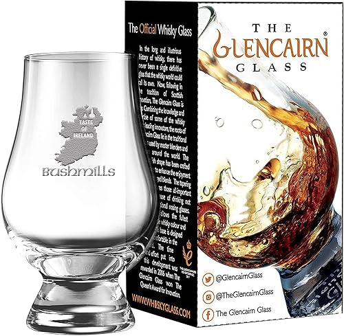 GLENCAIRN BUSHMILLS A TASTE OF IRLAND MARCA WHISKY GLASS EN CARTÓN DE REGALO disponible en Yaxa Peru