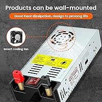 Vista 4 de Denfix Upgraded 110V to 12V Converter ,New Version with On/Off Switch, AC to DC Power Supply Max 50A 600W