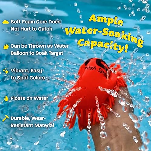 Miniatura 4 de Beach Games - Juguete de piscina de disco volador paquete de 2 discos de agua para niños, empapa el objetivo en el impacto, los mejores juguetes de