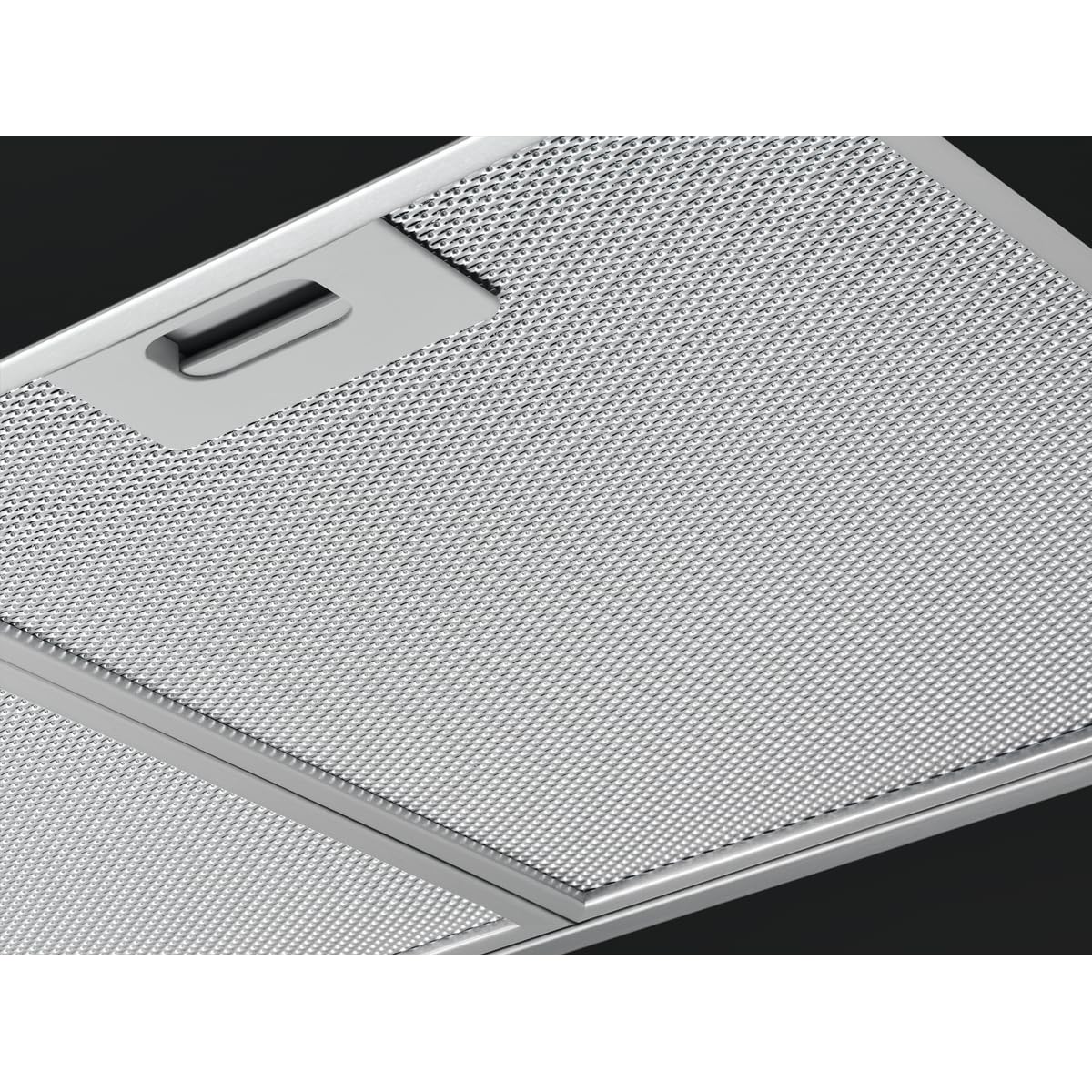 AEG Hotte murale sans tête 60 cm A série 7000 avec Hob2Hood, évacuation et recirculation, moteur haute performance, puissance max. 500 m³/h, 64 – 74 dB(A) maximum, commande tactile, noir DVE5661HB