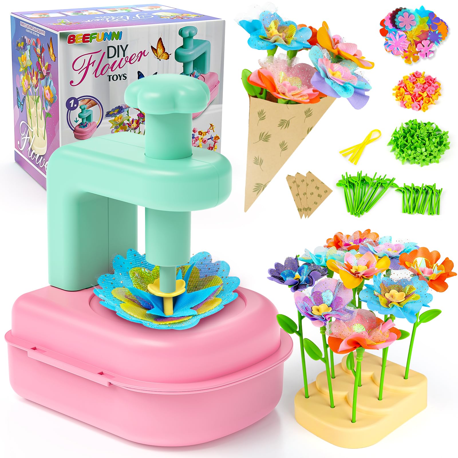 Amazon.com: beefunni Flower Bouquet Craft Kits with Flower Maker