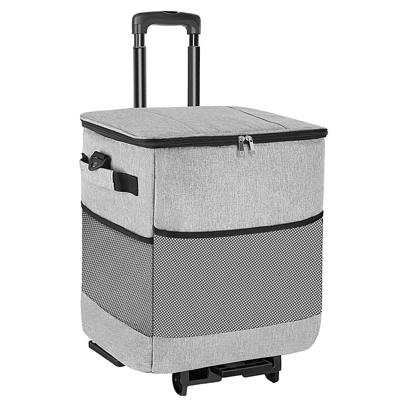 con Ruedas Impermeable Reutilizable | Enfriador de viaje plegable con ruedas para Aire Libre Camping Playa Pícnic Patio Viajes Viaje por Carretera Almuerzo