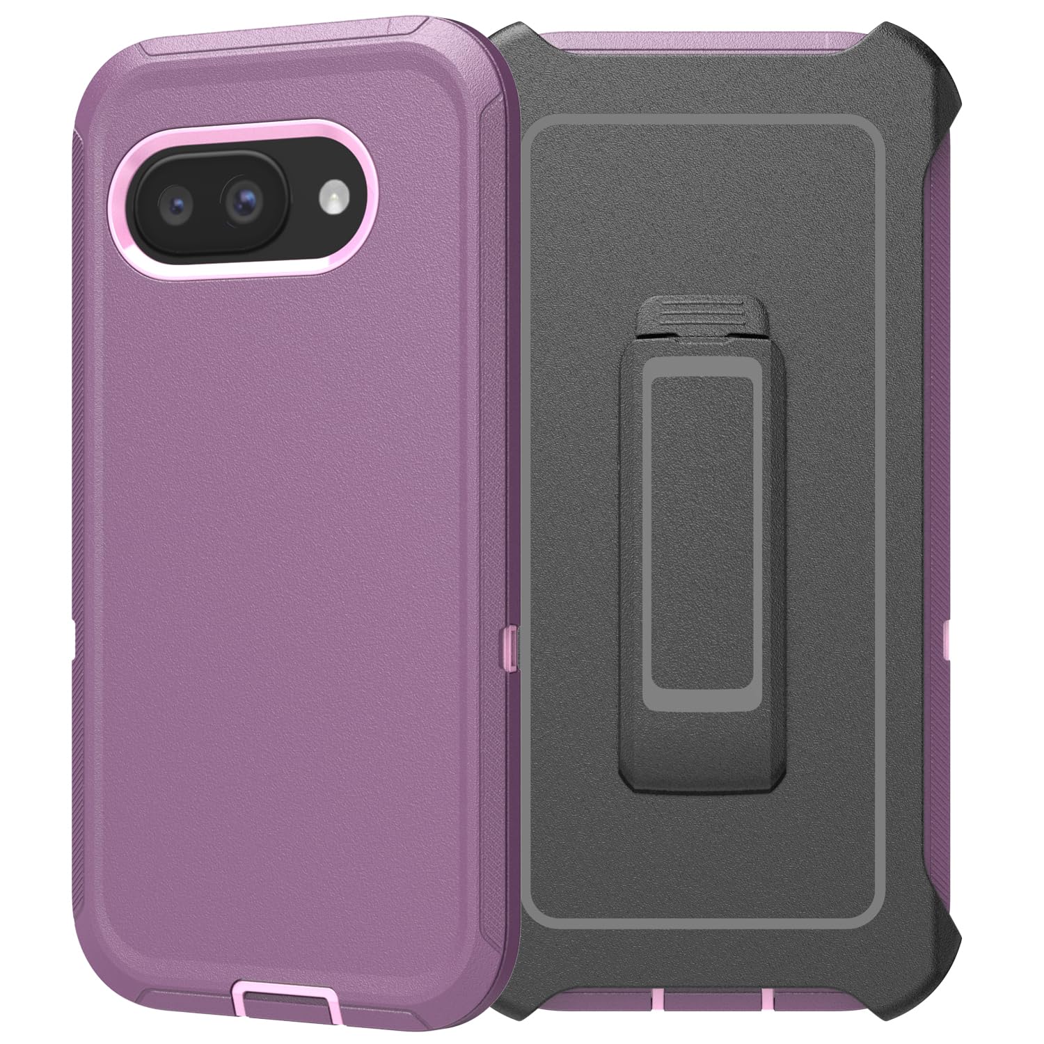 Coque Pixel 9A anti-chute protection écran bordeaux robuste avec clip de ceinture - 7