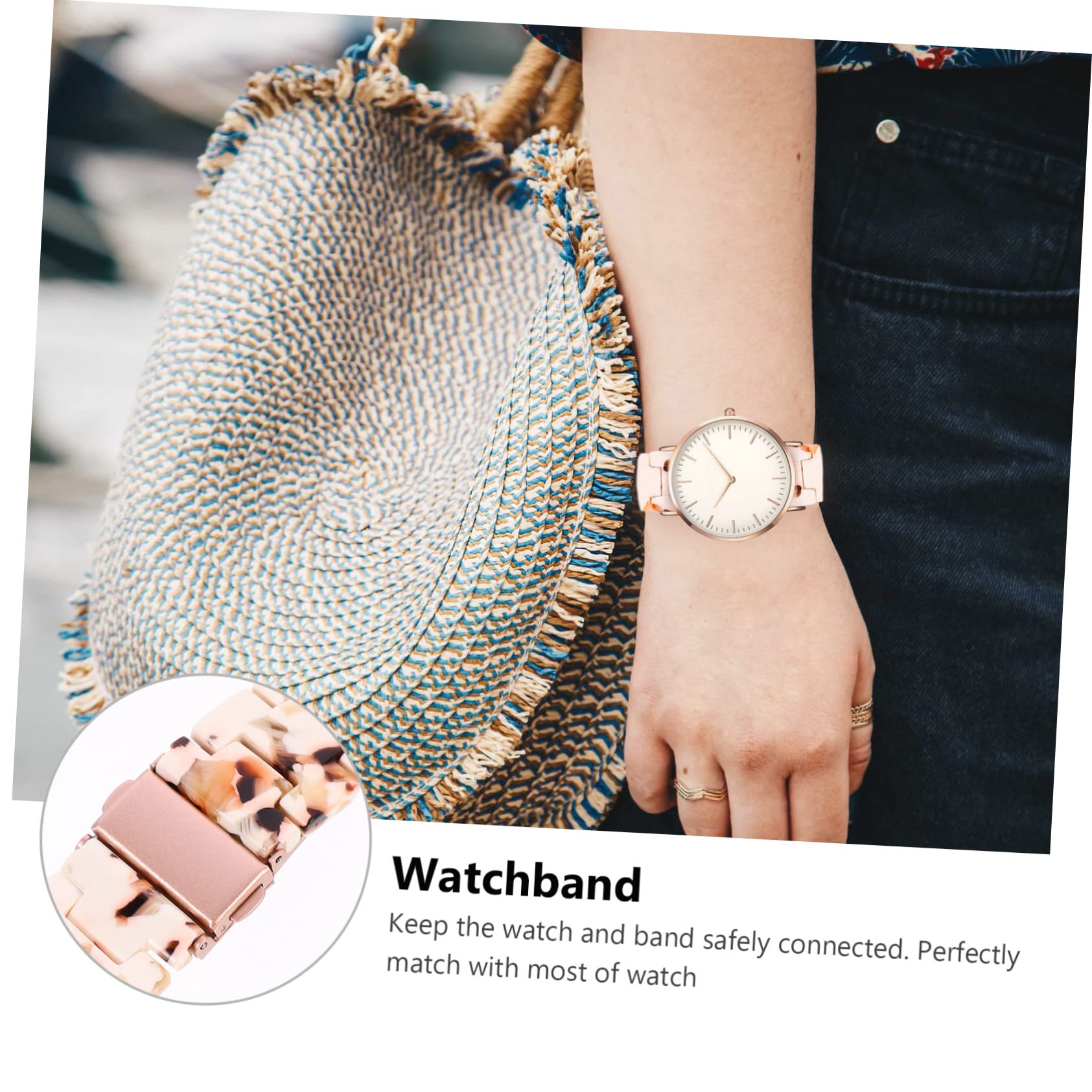 Housoutil Lot De 3 Bracelets De Montre Élégants En Résine De 22 Mm Design Poli À La Main Pour Montre Connectée Confortable À Porter