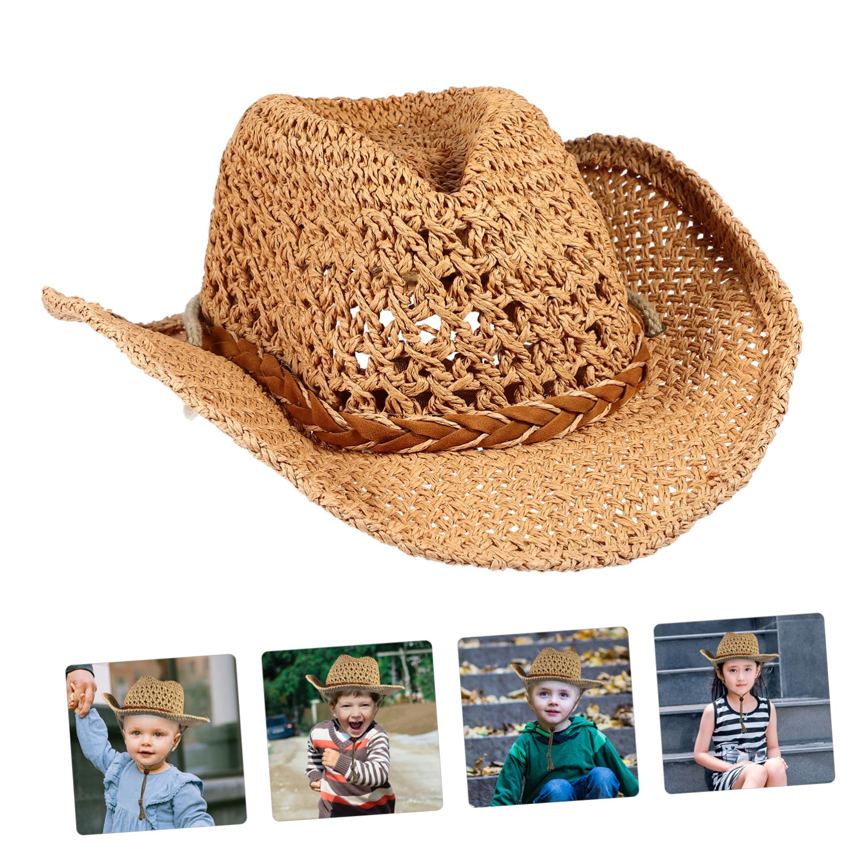 Cabilock 3stücke Beach Hat Für Mädchen Einstellbare Sonnenmütze Mit Breiter Krempe Für Sommeraktivitäten Uv-Schutz Leicht Und Atmungsaktiv Für Strand Wandern Und Outdoor-Sportarten