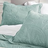 Vista 8 de HZ & HY Colcha extragrande King de 138 x 122 pulgadas, extra ancha, juego de ropa de cama acolchado, edredón ligero y delgado, reversible, lujoso, 5