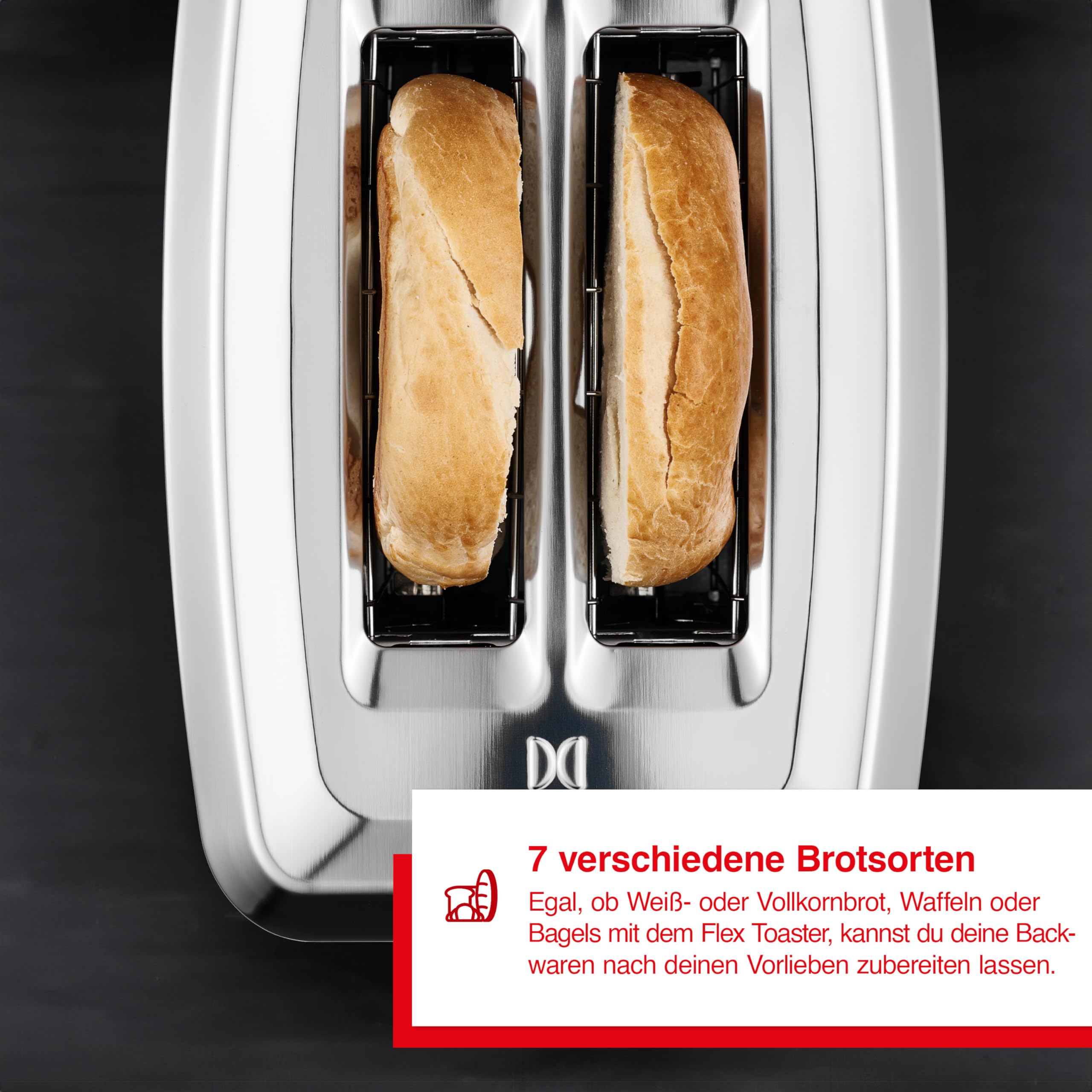 Solis Flex Toster 8004 opiekacz do kanapek – grill toster – funkcja do bajgle – bardzo szerokie szczeliny – 7 programów – łącznie z podgrzewaczem do kanapek