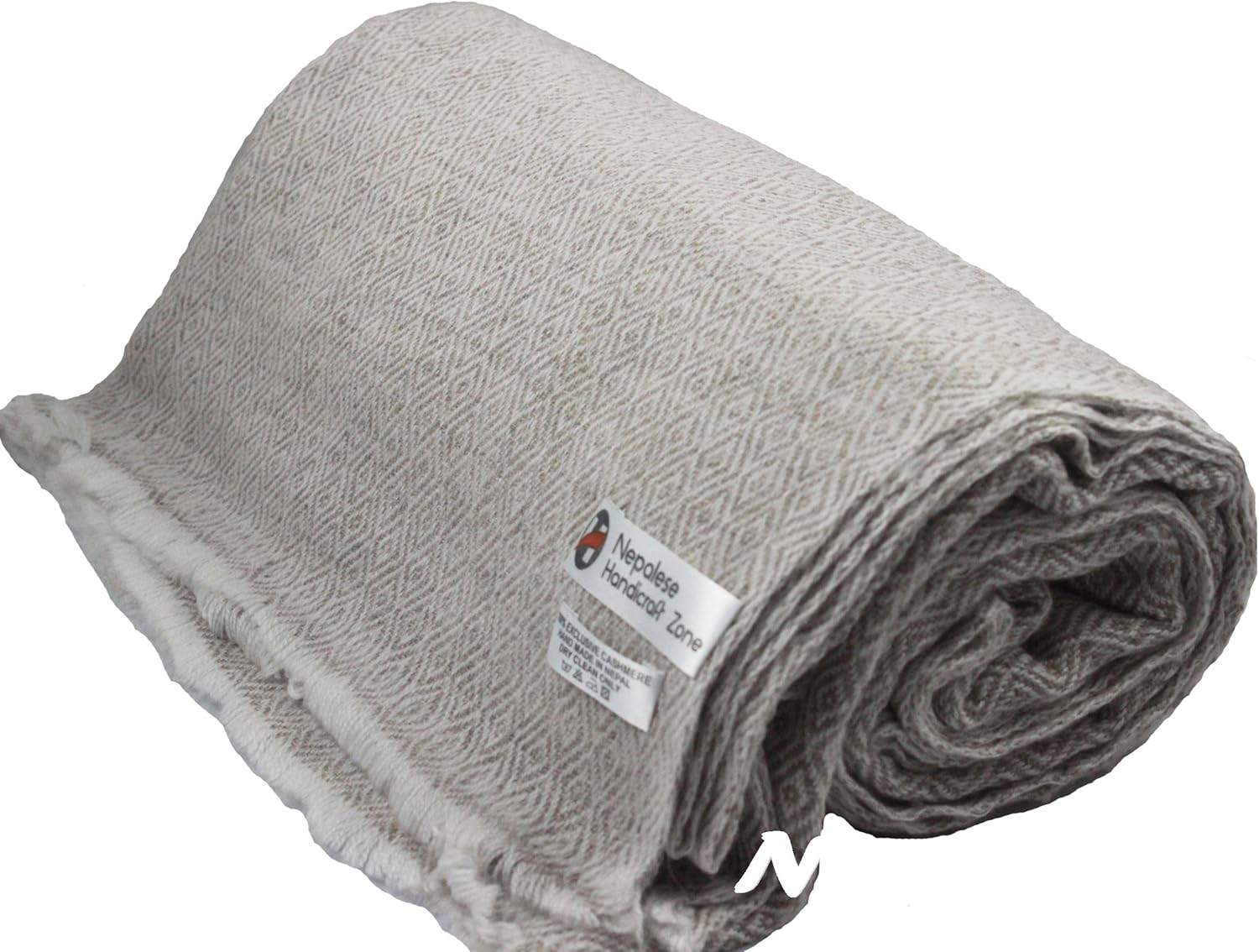 Handicraft Mart Himalayan Cashmere Throw,Natural Cashmere