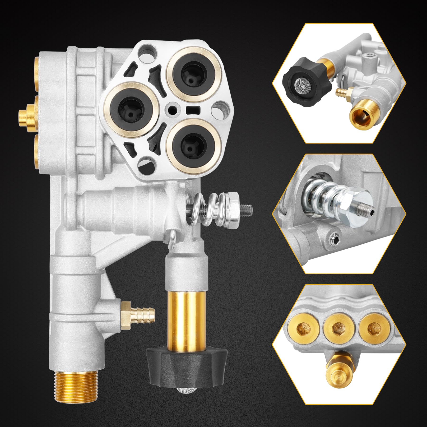 7108366 Kit de repuesto para colector de bomba de lavado a presión para bombas de lavado a presión axiales 510020 y 520006