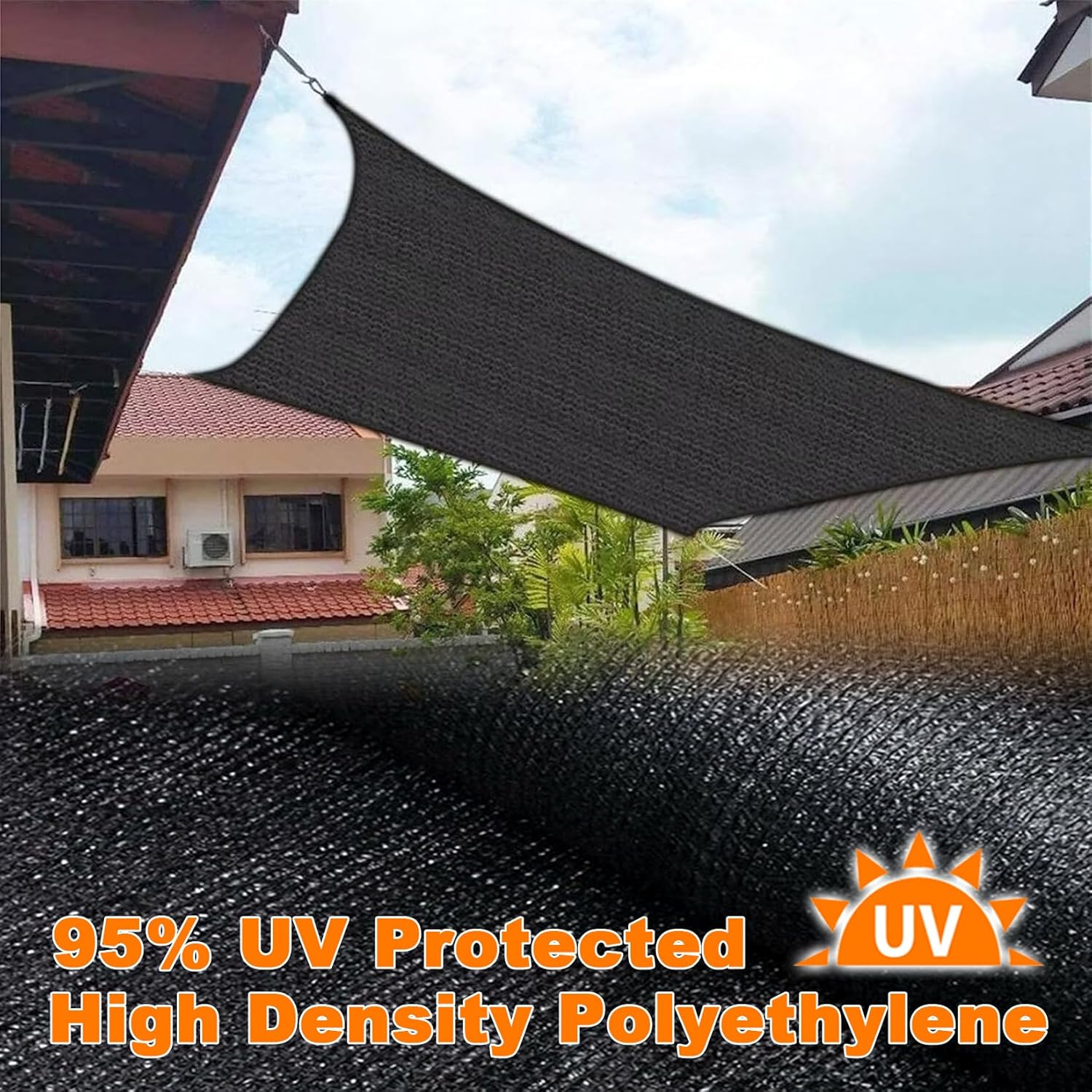 Shade Cloth 19.69'x32.81', Resistant Antifreezing, Shade Cloth for Garden - (Customized Available) with 8M rope, Shade Netting for Patio, Garden, DIY Home, Plants Cover, Greenhouse, Dog Kennel, Black