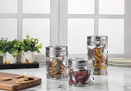 Miniatura 6 de Recipiente hermético de cocina (juego de 3)  Contenedores de almacenamiento de alimentos en tamaños de 32, 22 y 15 onzas  Organizadores de despensa