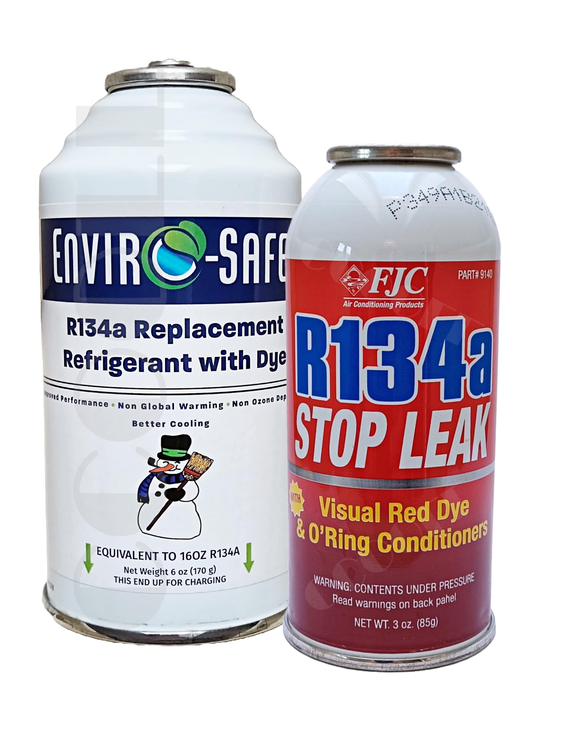ENVIRO-SAFE Refrigerants, Inc. R134a Kältemittel Ersatz für R134a Replacement Refrigerant with Dye - 6 oz (R134+Stop Leak)