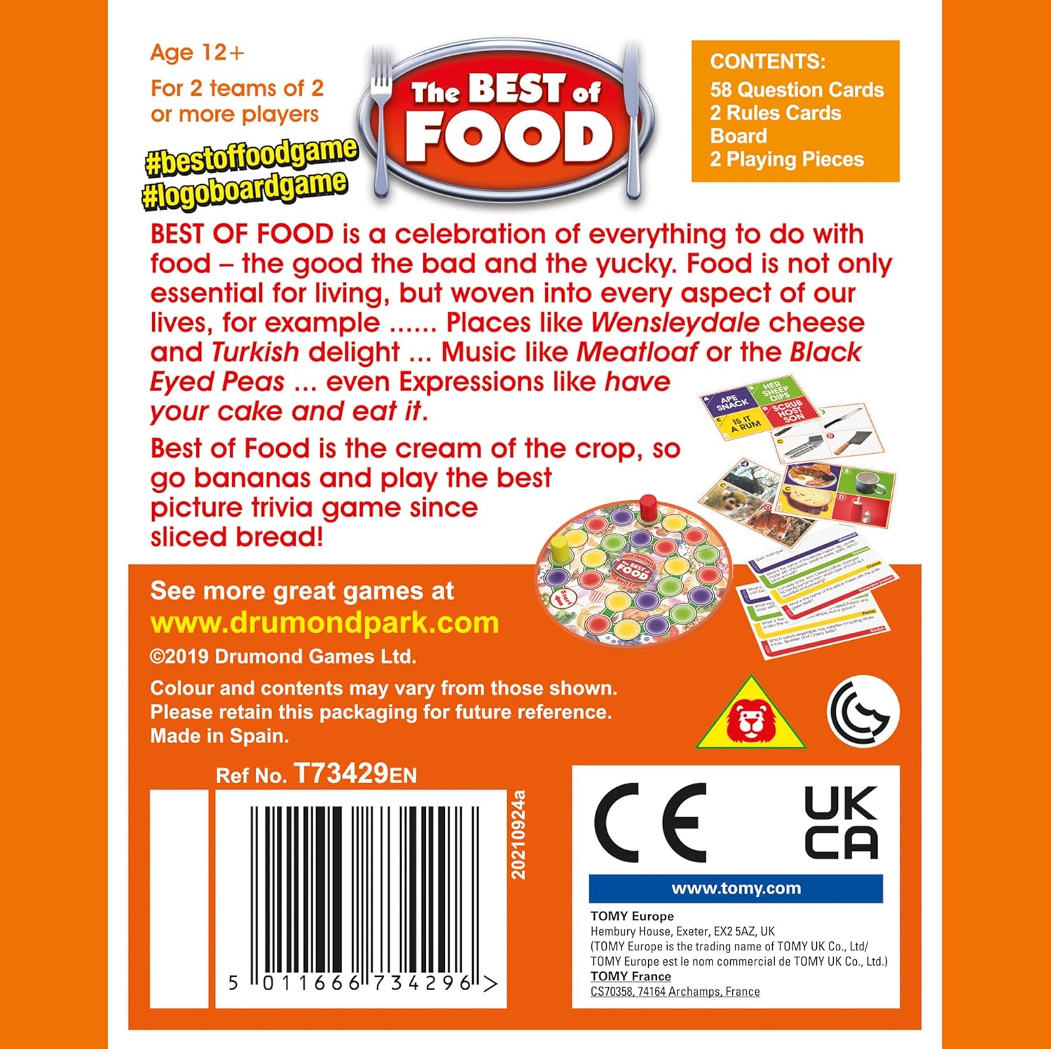 Drumond Park The Logo Best of Food Mini Board Game - The Family Board Game of Brands and Products You Know and Love, Mini Travel Board Games, Family Games for Adults and Kids Suitable from 12+ Years