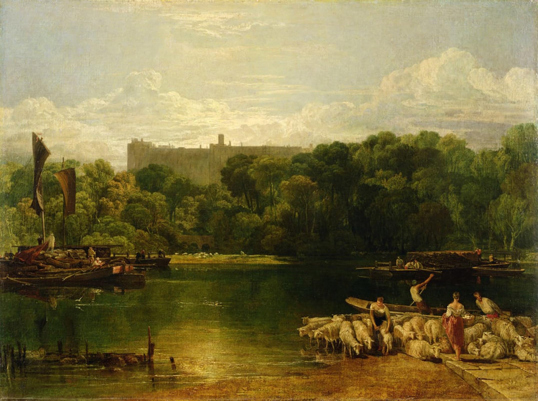 POSTERIIk Famous Modern Artwork Art Mural Windsor Castle From the Thames by Mallord William Turner Oil Paintings Pictures for Home Decor 60x90cm