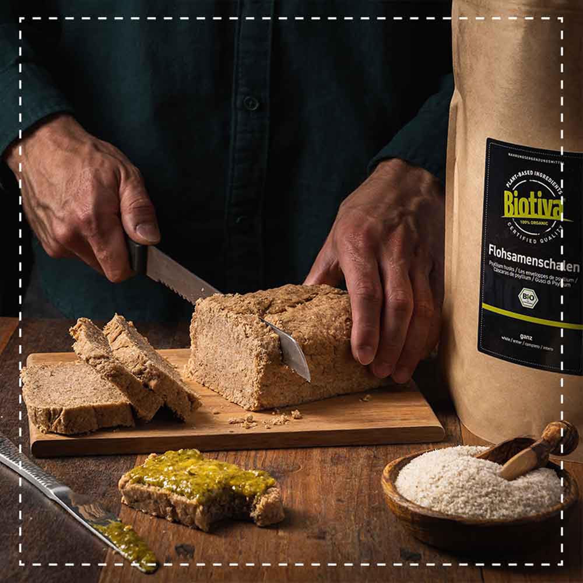 Gusci di semi di psillio Bio - 99% puro - 1000g - qualità alimentare controllata - ricco di fibre - busta richiudibile - confezionato e controllato in Germania (DE-eco-005)